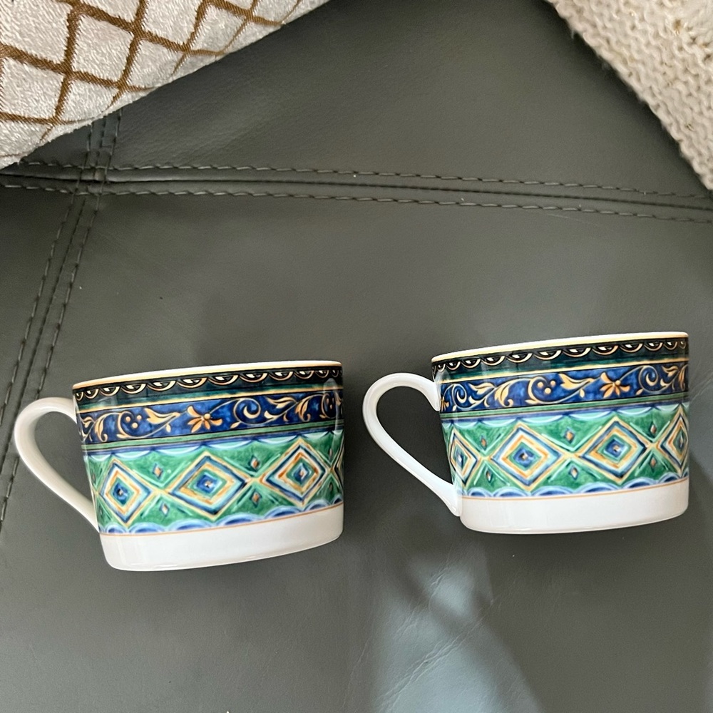 lMIKASA HK252 Florenza ULTIMA + Super STRONG Fine China COFFEE TEA Cups SET of 2